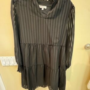 Nanette Lepore Black V-Neck Dress